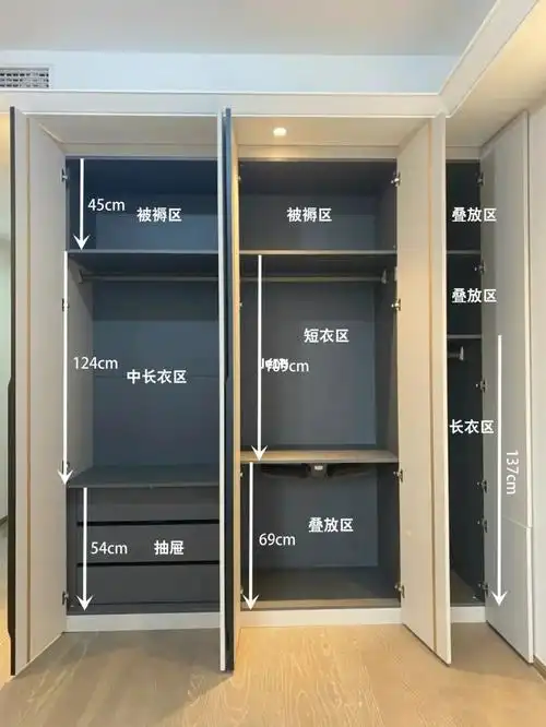 衣柜_内部合理结构及尺寸分享