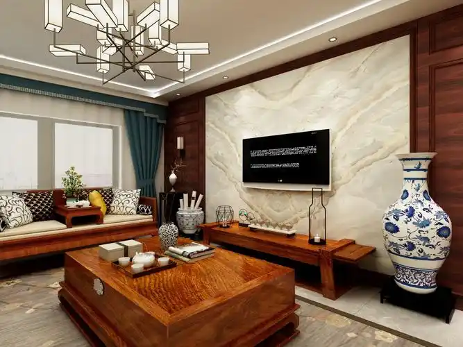 鑫江桂花园130㎡新中式 - 装修效果图 - 家装网