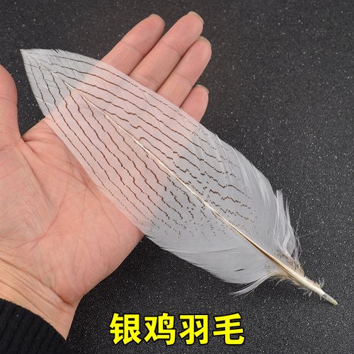 diy手工创意羽毛银鸡毛服装装饰配件印第安人头饰羽毛羽毛笔材料