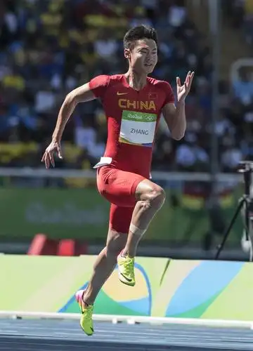 中国选手张培萌在比赛中