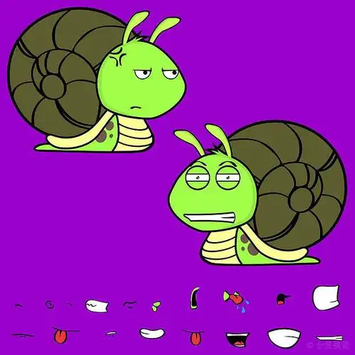 愤怒_小_蜗牛_卡通_表情_矢量_悠闲_编辑_图片大全—全景创意图库