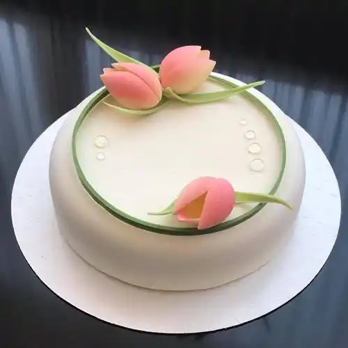 用巧克力花装饰蛋糕等于在慕斯上种出一朵花这技术高超极了