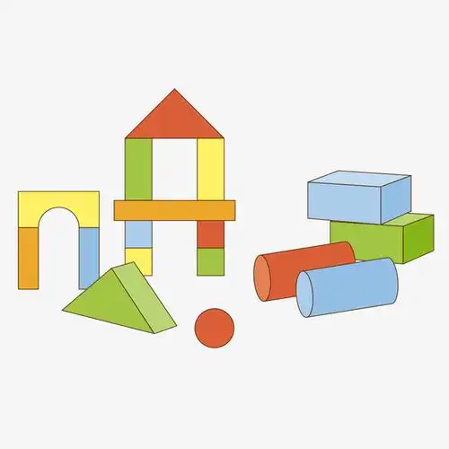 彩色的卡通玩具积木