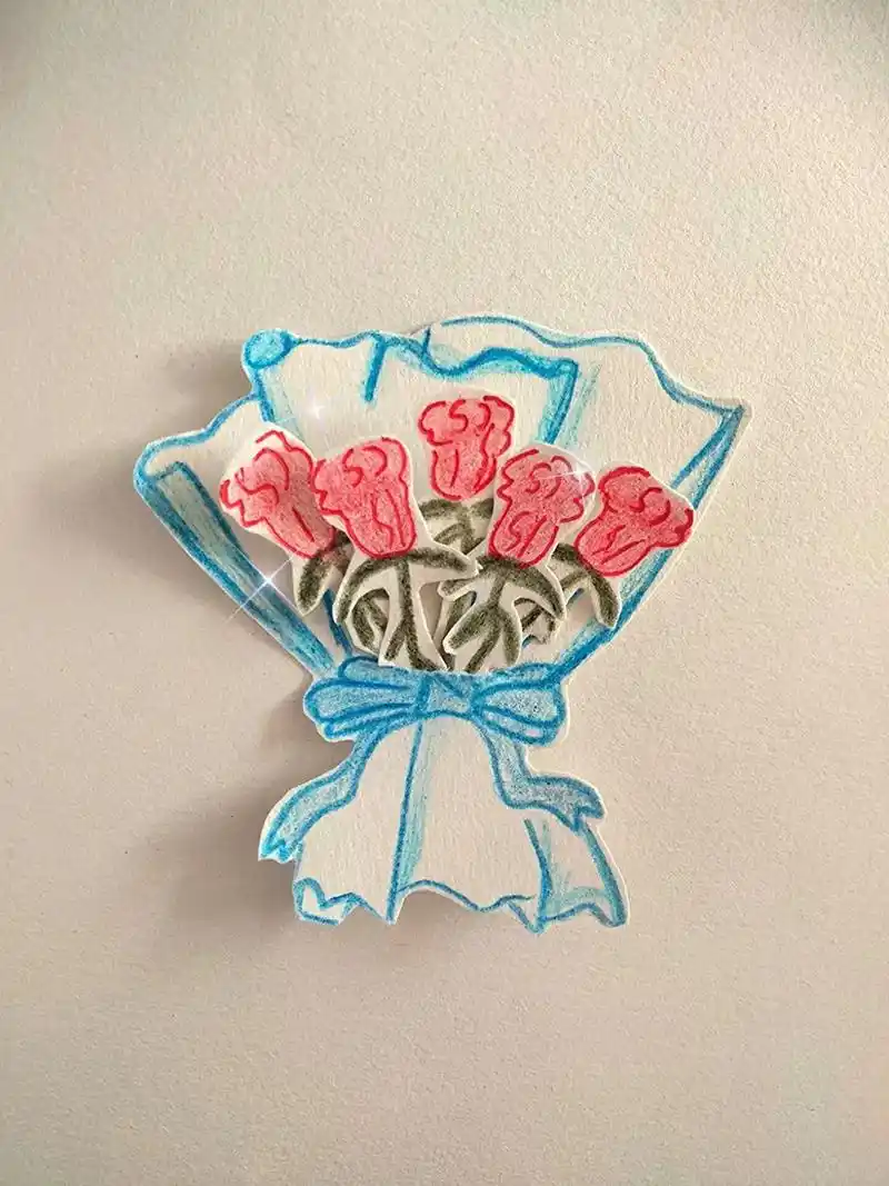 晚上好~手绘花束教程来啦~喜欢就画起来吧~迷你 - 抖音