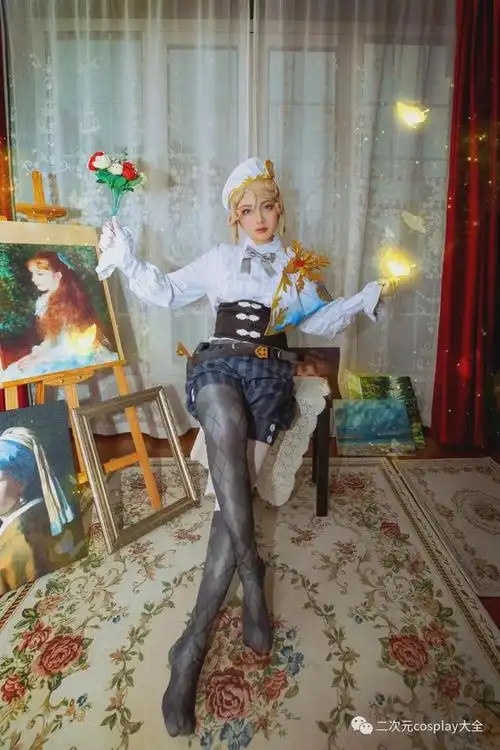 《第五人格》画家艾格cos,黄金比例,精致高贵一个眼神就着迷