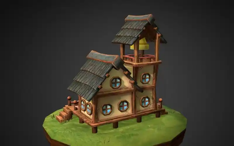 maya场景建模,简单小房子场景模型制作教学,零基础入门必看教程_哔哩