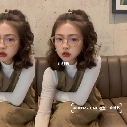 显脸小发型必烫蛋卷烫洋娃娃卷度