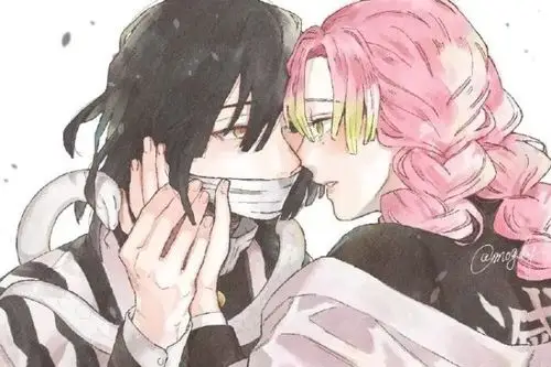 鬼灭之刃:蛇恋撒花插画