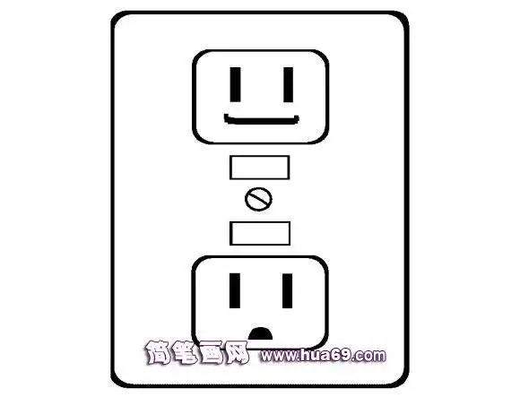 插座卡通简笔画