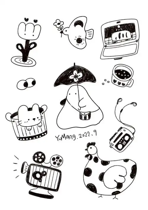 简笔画插画原创