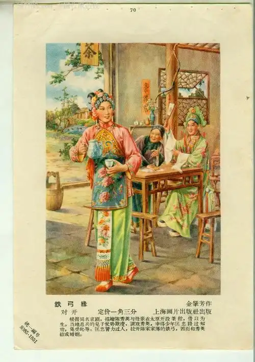 铁弓缘【五六十年代老年画】-年画缩样散页--se11239780-零售-7788