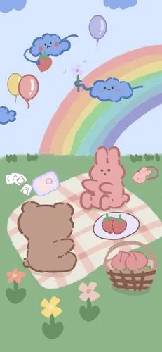 图源微博:图图收纳箱 #壁纸# #小熊# #小兔# #可爱# #微ins风# 拿图