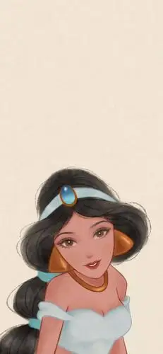 迪士尼公主头像壁纸纯色背景图