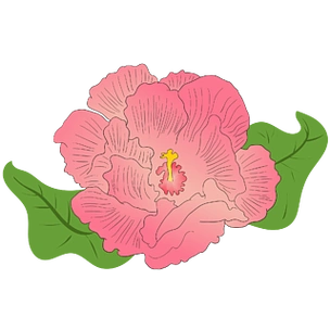 芙蓉花元素矢量ai手绘扁平男女工作旅游家务矢量元素纽约手绘卡通涂鸦