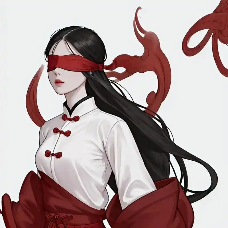 ai绘画有点东西# #国风# #国风头像# #蒙眼# #女生头像# #小众头像