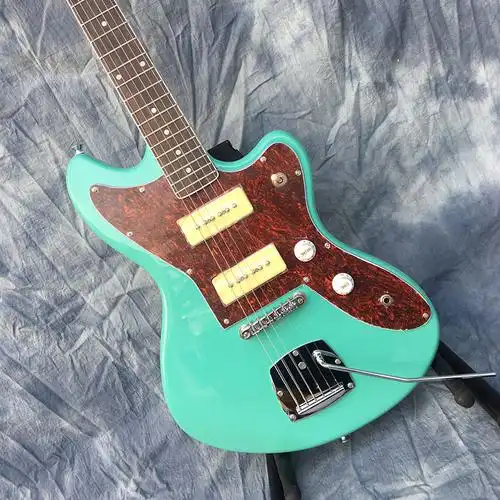 音乐美洲豹jaguar款电吉他鸭蛋绿琴双双拾音器定制吉他电吉他