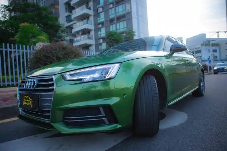 奥迪a4-icr改变者改色膜曼巴绿,色调清新且充满生机_搜狐汽车_搜狐网