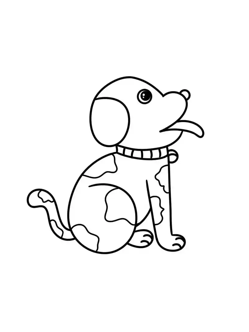 动物简笔画黑白线稿.