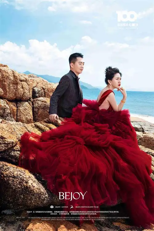 铂悦旅拍站在彩虹上的婚纱照有多美堪称梦幻仙境