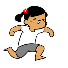 病院跑出来可爱小女孩奋力奔跑动画gif动图_动态图_表情包下载_soogif