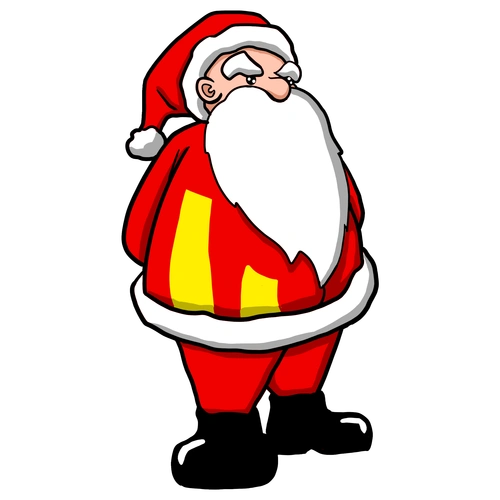 圣诞节白胡子老爷爷插画图片