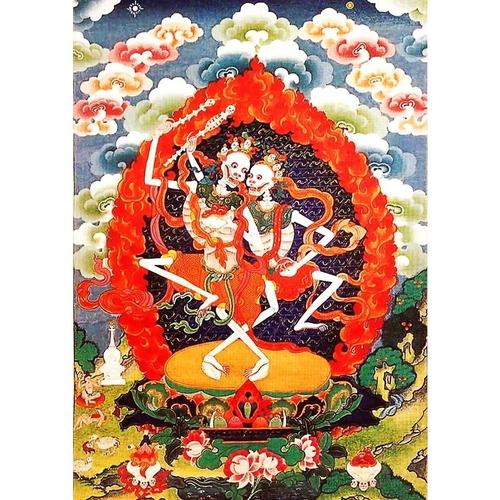 结缘西藏密宗护法神尸林怙主画像尸陀林主唐卡画像护法像相纸塑封