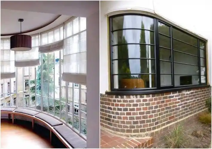 阳台封弧形玻璃,有哪几种装法?