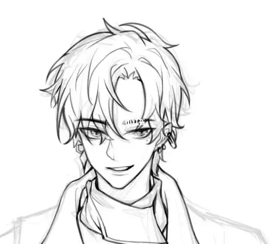 线稿临摹,感觉还是有点点小进步勒嘻嘻#临摹  #线稿  #记录我的板绘