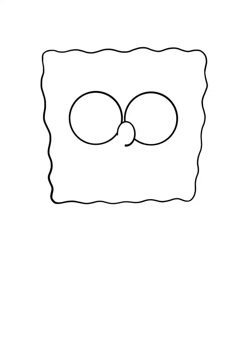 简笔画教程分享 海绵宝宝