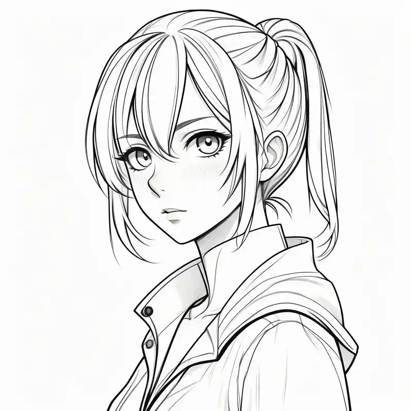 🎨动漫女生黑白素描头像精选🖤 探索二次元的世界,黑白素描风格的