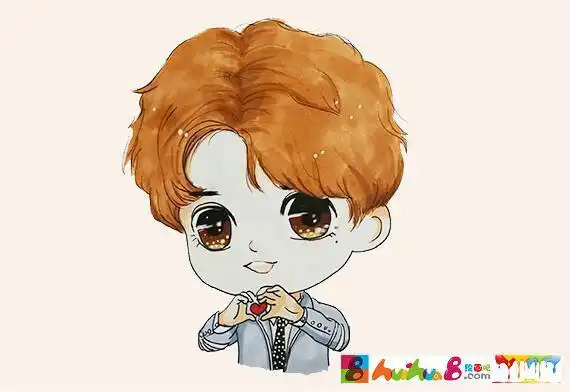 蔡徐坤q版简笔画步骤