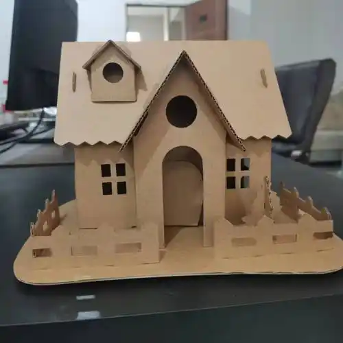 瓦楞纸板圣诞节手工diy圣诞屋子儿童小房子自制材料雪屋玩具城堡