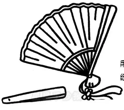 简单的圆形扇子简笔画 简笔画图片大全-普车都