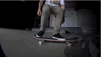 hn滑板-每日滑板动图 nollie kickflip