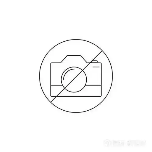 禁止使用相机线图标,轮廓和实心矢量符号插画-正版商用图片0zrddm-摄