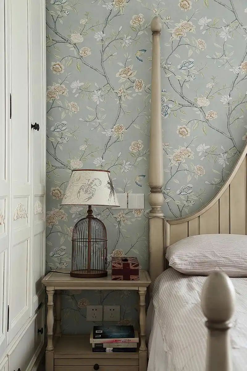 140平米以上装修,15-20万装修,三居室装修,美式风格,壁纸,灯具,床头柜