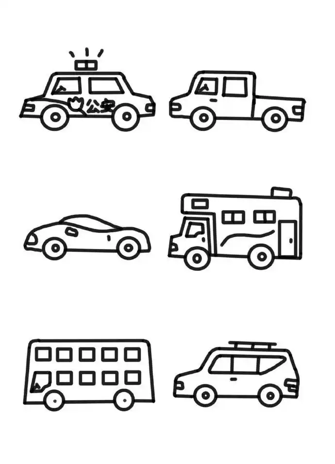 56种交通工具简笔画,简单易画的交通工具简笔画素材