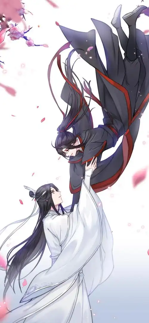 魏无羡与蓝忘机的甜蜜相拥,动漫-手机壁纸