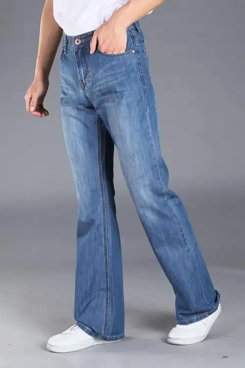 17男装春夏薄款新款男牛仔大喇叭裤 韩版潮男微喇叭牛仔长裤子 男