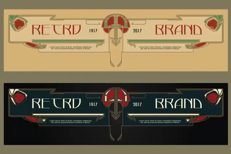 复古的创意横幅矢量设计