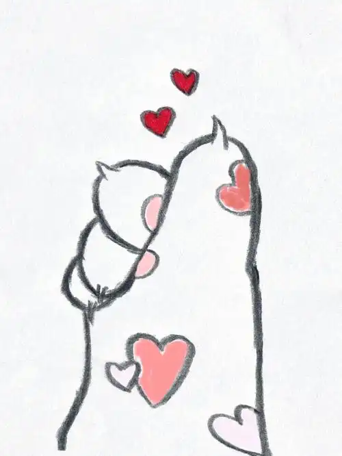 一支发射爱心的同时还能清新口气哟#猫#猫爪#比心#告诉你什么是软萌甜