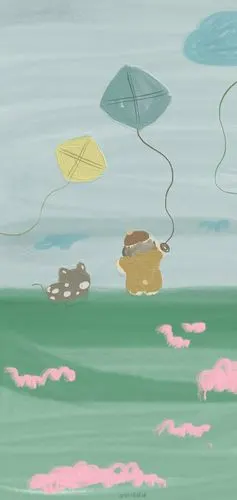 油画壁纸 - 插画 素材 ins 韩系 可爱 简约 手绘 动漫 锁屏 屏保 卡通