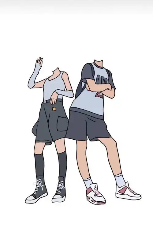 分享几组超好看的情侣抠图素材 @动漫情侣头像