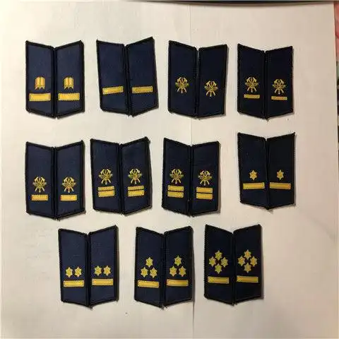 zanyang中国消防救援专职备勤服大号领章衔消防员标志配饰臂章胸徽