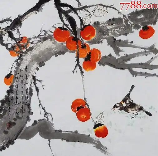 【全网独家授权代理】国家一级美术师,知名画家李玉夕作品:春华秋实