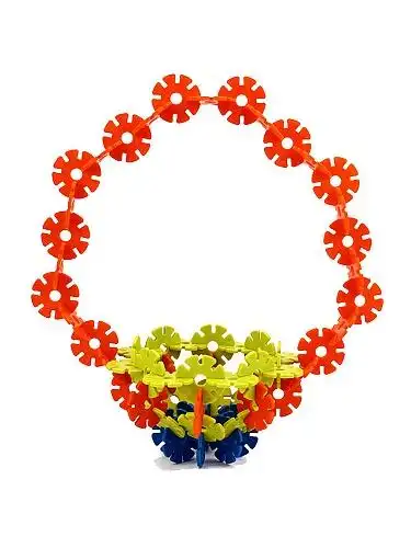 科博拼插加大加厚雪花片1000片