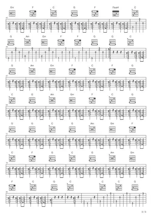 汪苏泷等不到你吉他谱