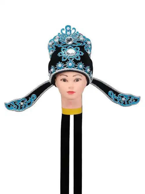 小生越剧戏剧改良帽子戏曲古装软盔头解元头饰民族服装