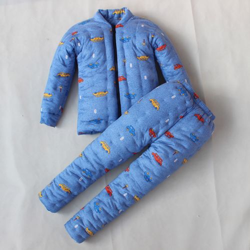 中大童冬季纯手工棉花棉袄棉裤儿童小孩男女童加厚棉服内穿套装