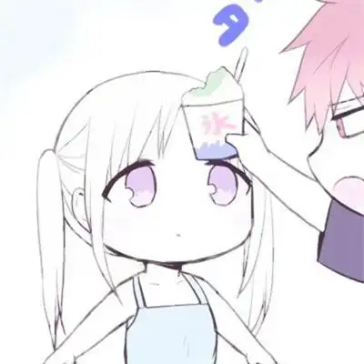 小众简约耐看的手绘情侣头像图片 不易撞不易被发现的卡通情头